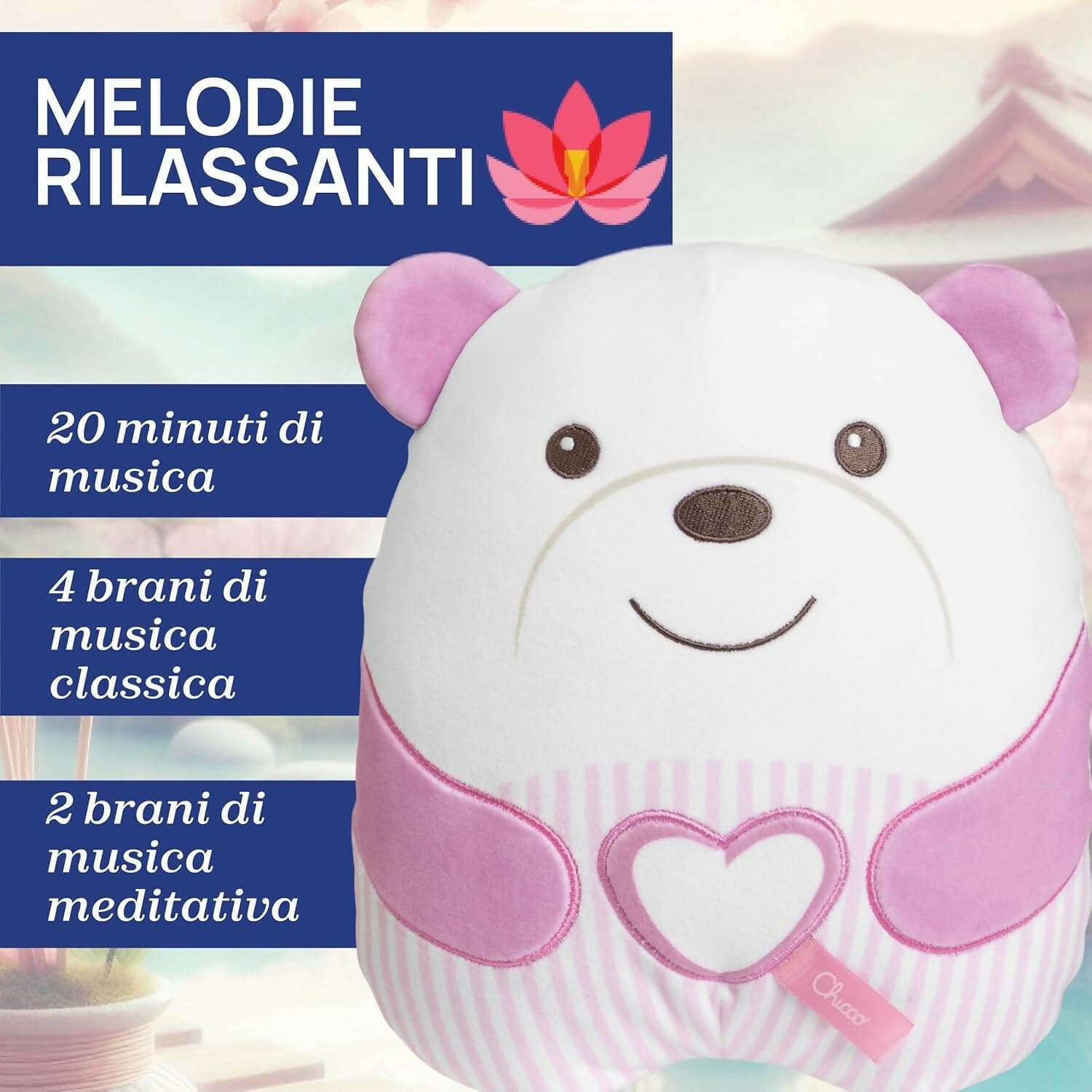 CHICCO Peluche Orsetto Sweet Heart - Tenero Orsetto - Morbido Peluche Elettronico per Bambini, Imbottitura Morbida, 20 Minuti di Musica Rilassante e Meditativa, Luce Soffusa, Lavabile in Lavatrice, 0 Mesi +, Rosa in Giochi musicali Sanitaria Gioia del Bimbo - Villa San Giovanni, commercioVirtuoso.it
