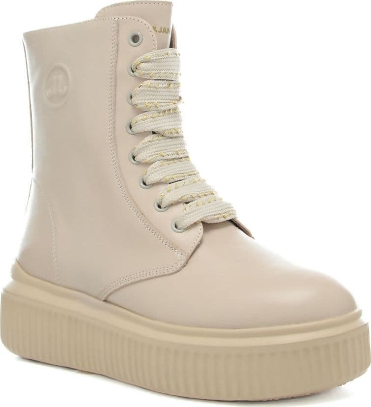 Janet & Janet stivaletti stringati da donna con logo monogram