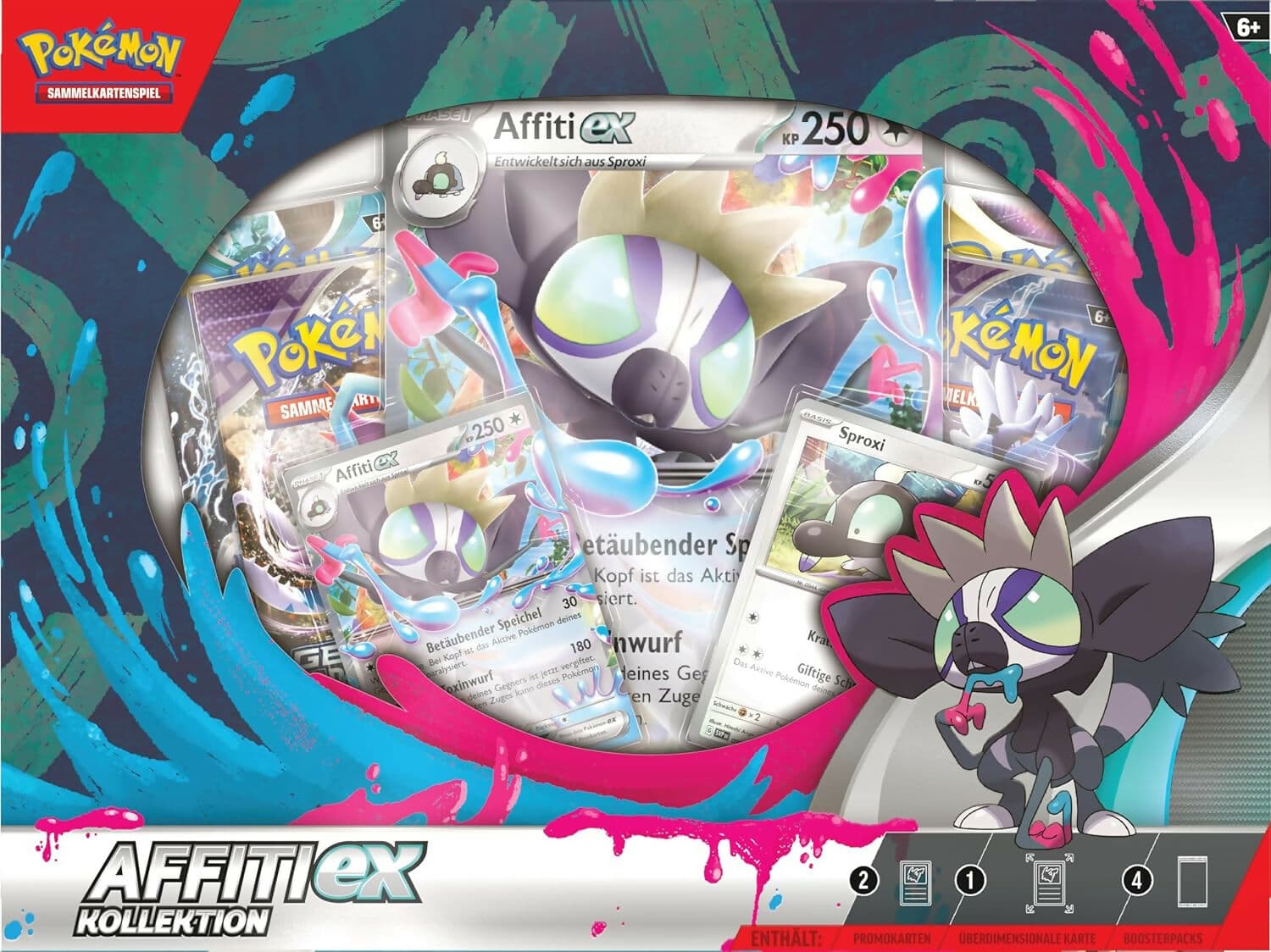 Pokémon - Gioco di carte collezionabili: collezione Affiti-ex (2 carte promozionali olografiche, 1 scheda oversize e 4 boosterpack) in Animali Cartoleria Deja Vu - Crotone, commercioVirtuoso.it