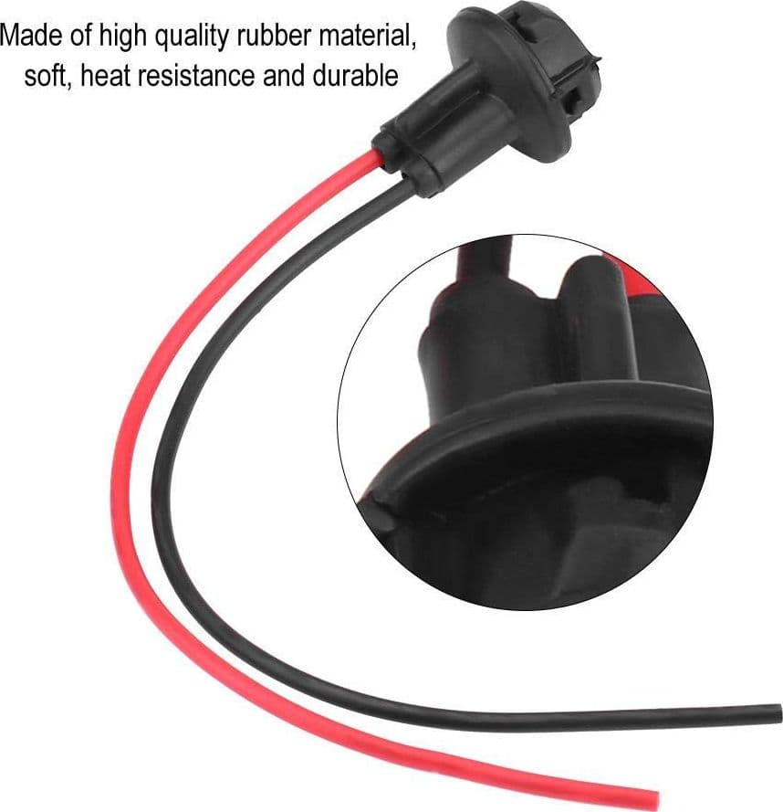 Supporto Cablaggio Portalampada T10 Tutto Vetro 5W 12V-24V Ricambio Gomma Auto Moto in Portalampadine Solgeny - Besate, commercioVirtuoso.it