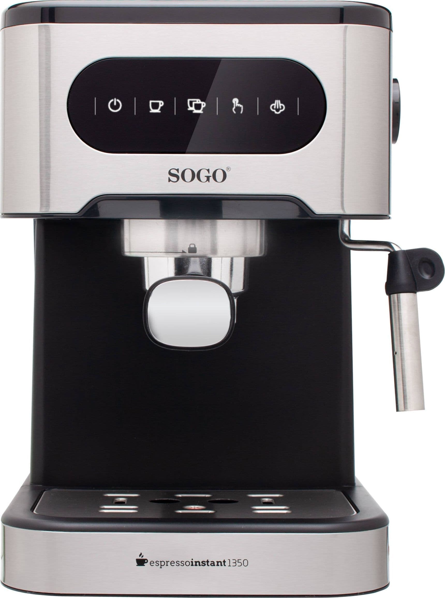 SOGO Macchina da caffè espresso in acciaio inox 2-in-1 - 1,5l