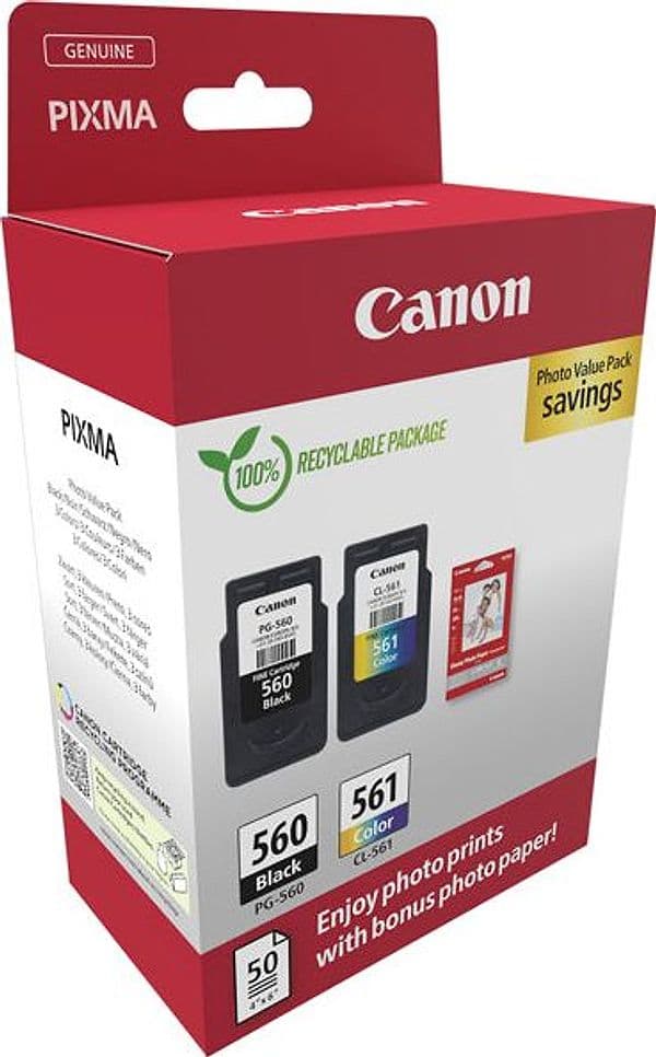 Canon Cartuccia Ink CRG PG-560/CL-561 + Conf .Fogli