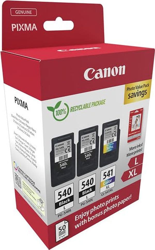 Canon Cartuccia Ink PG-540Lx2/CL-541XL+Conf. Fogli