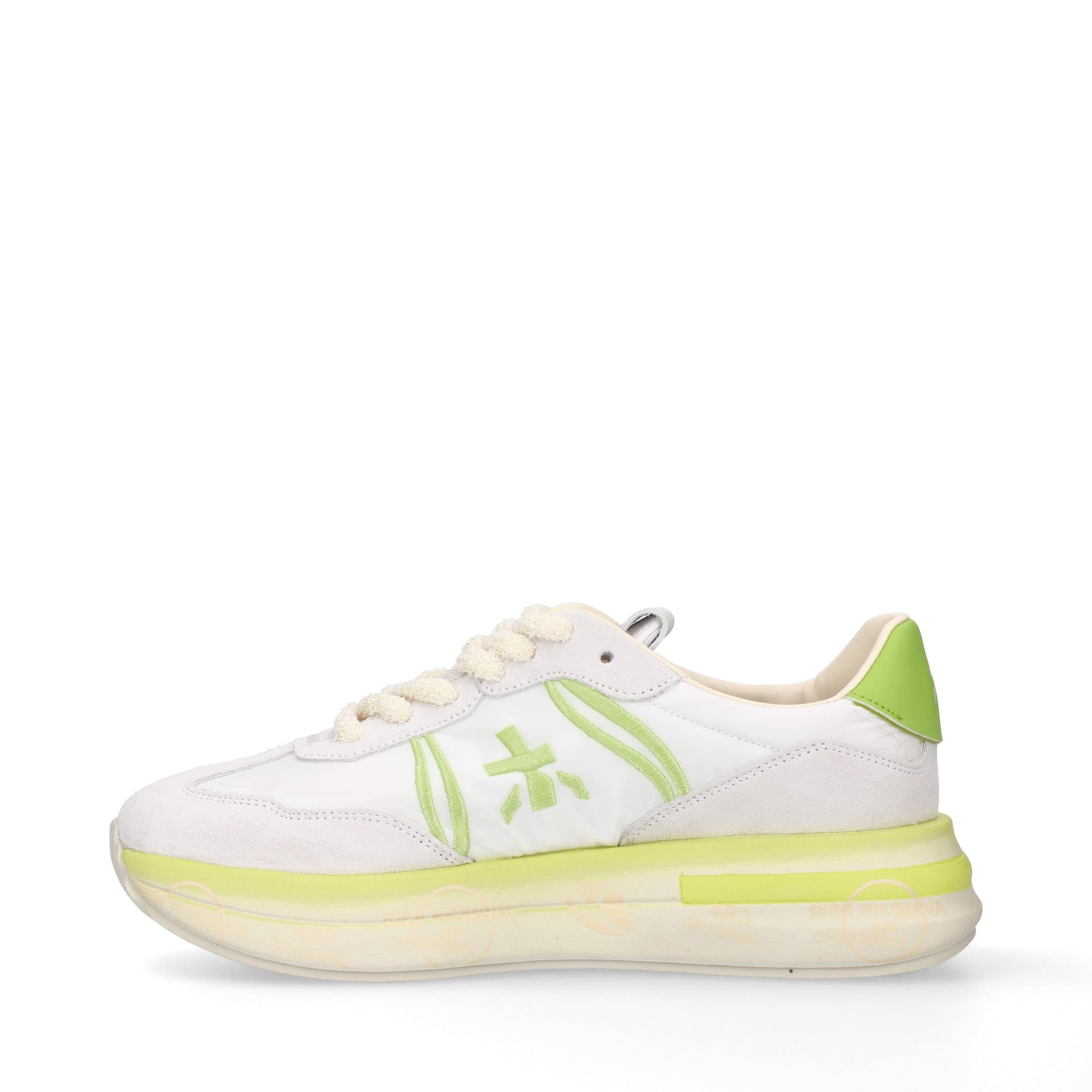 Premiata scarpa donna mod. cassie white - lime CASSIE 7384 in Sneaker casual Broadway Red - Barletta, commercioVirtuoso.it