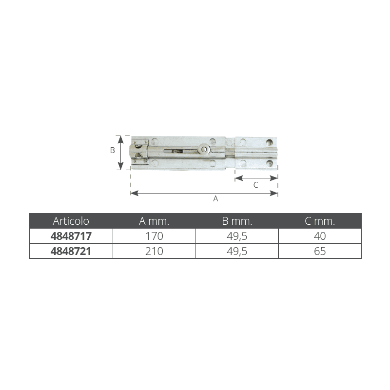 Catenaccio Inox Portal.Mm.170 in Chiavistelli e catenacci Ebricowill - Palermo, commercioVirtuoso.it
