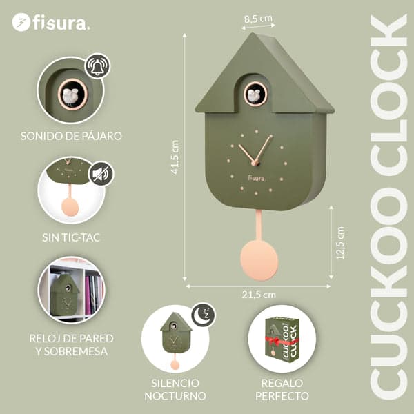 FISURA Orologio a cucù colore terracotta in Autocategorizzazione Più Di Più Ideas - Casalnuovo di Napoli, commercioVirtuoso.it