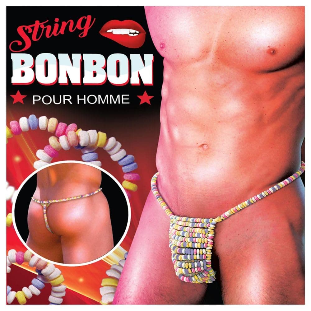 Perizoma uomo Candy bonbon con caramelline colorate commestibili per lo sposo alla festa di addio al celibato nubilato hot sexy gadget per adulti 18+ in Oggetti insoliti Kondorama - Martinsicuro, commercioVirtuoso.it