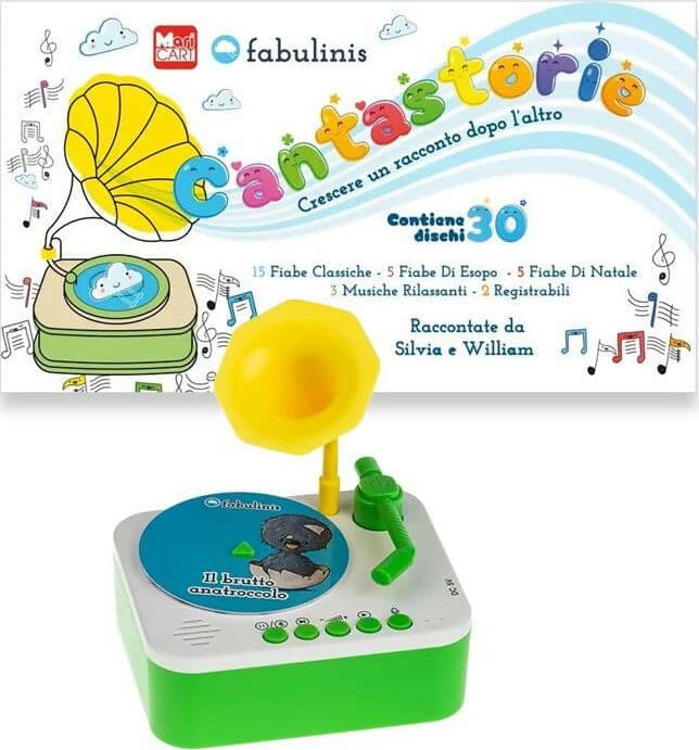 Cantastorie Fabulinis con 30 dischi raccontastorie