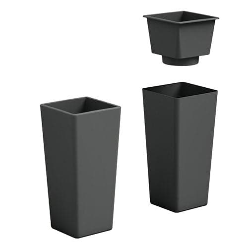 Coprivaso/Vaso Cache-Pot Clou Quadrato H65cm Antracite in Vasi tradizionali Save The Money - Rimini, commercioVirtuoso.it