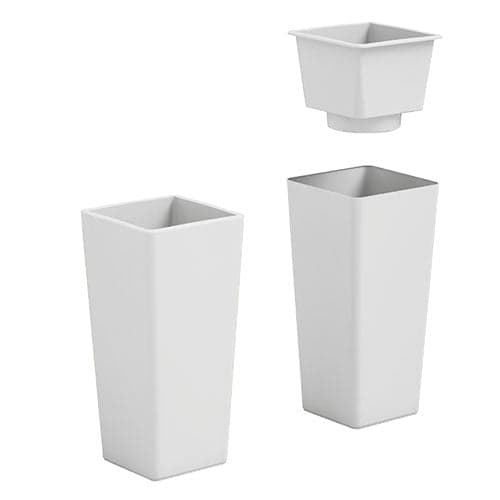 Coprivaso/Vaso Cache-Pot Clou Quadrato H65cm Bianco in Vasi tradizionali Save The Money - Rimini, commercioVirtuoso.it