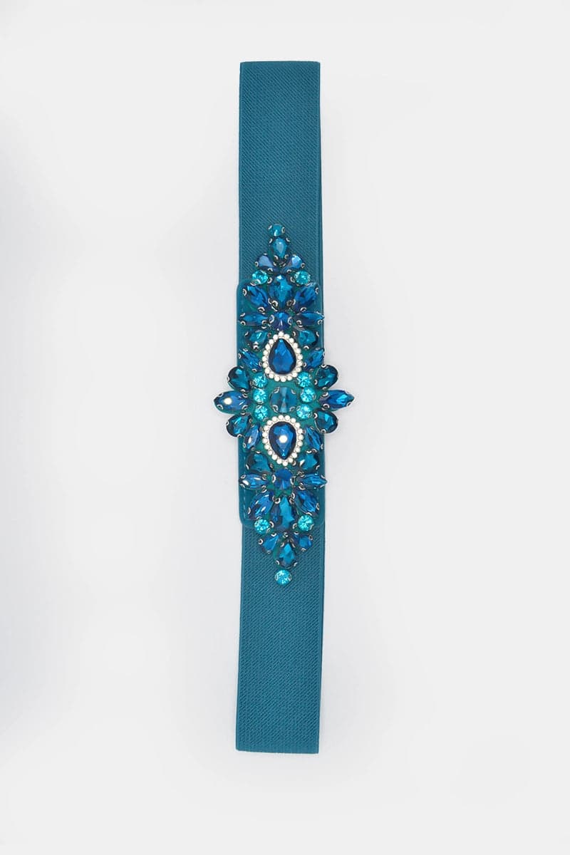 Cintura elastica con cristalli e strass in Cinture Leclaf - Napoli, commercioVirtuoso.it