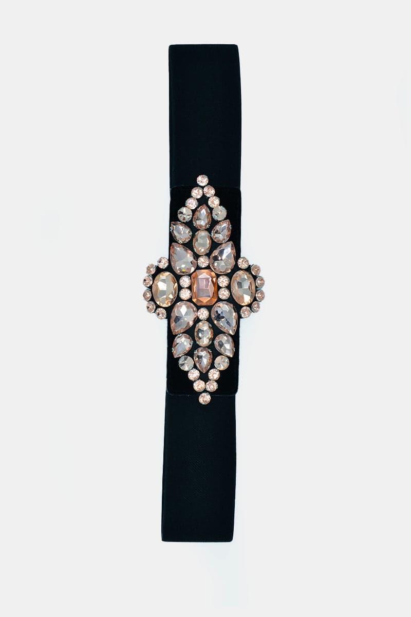 Cintura elastica con cristalli e strass in Cinture Leclaf - Napoli, commercioVirtuoso.it