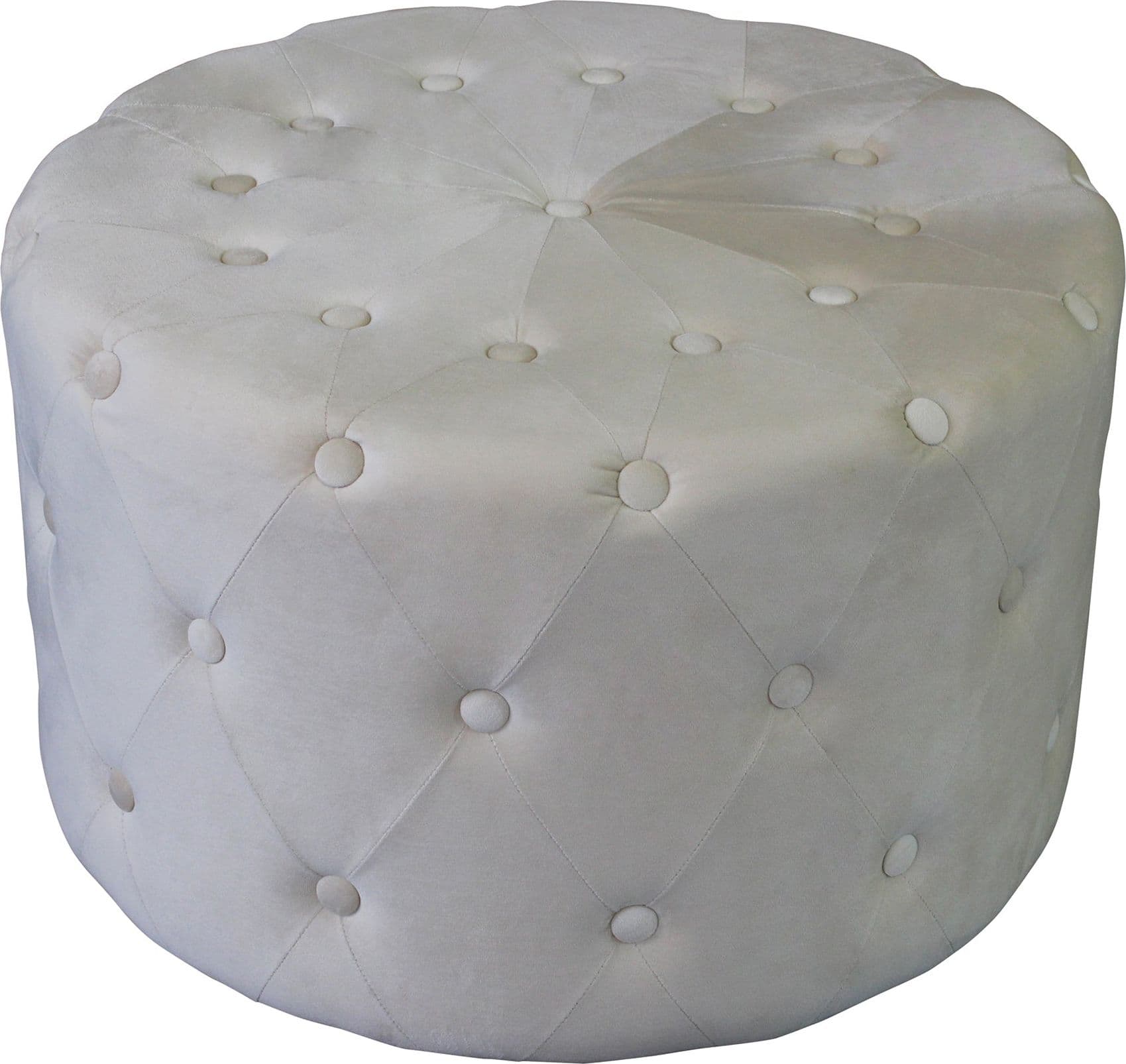 AURA - pouf rotondo in velluto Beige in Ottomane e poggiapiedi Milani Home - Dueville, commercioVirtuoso.it