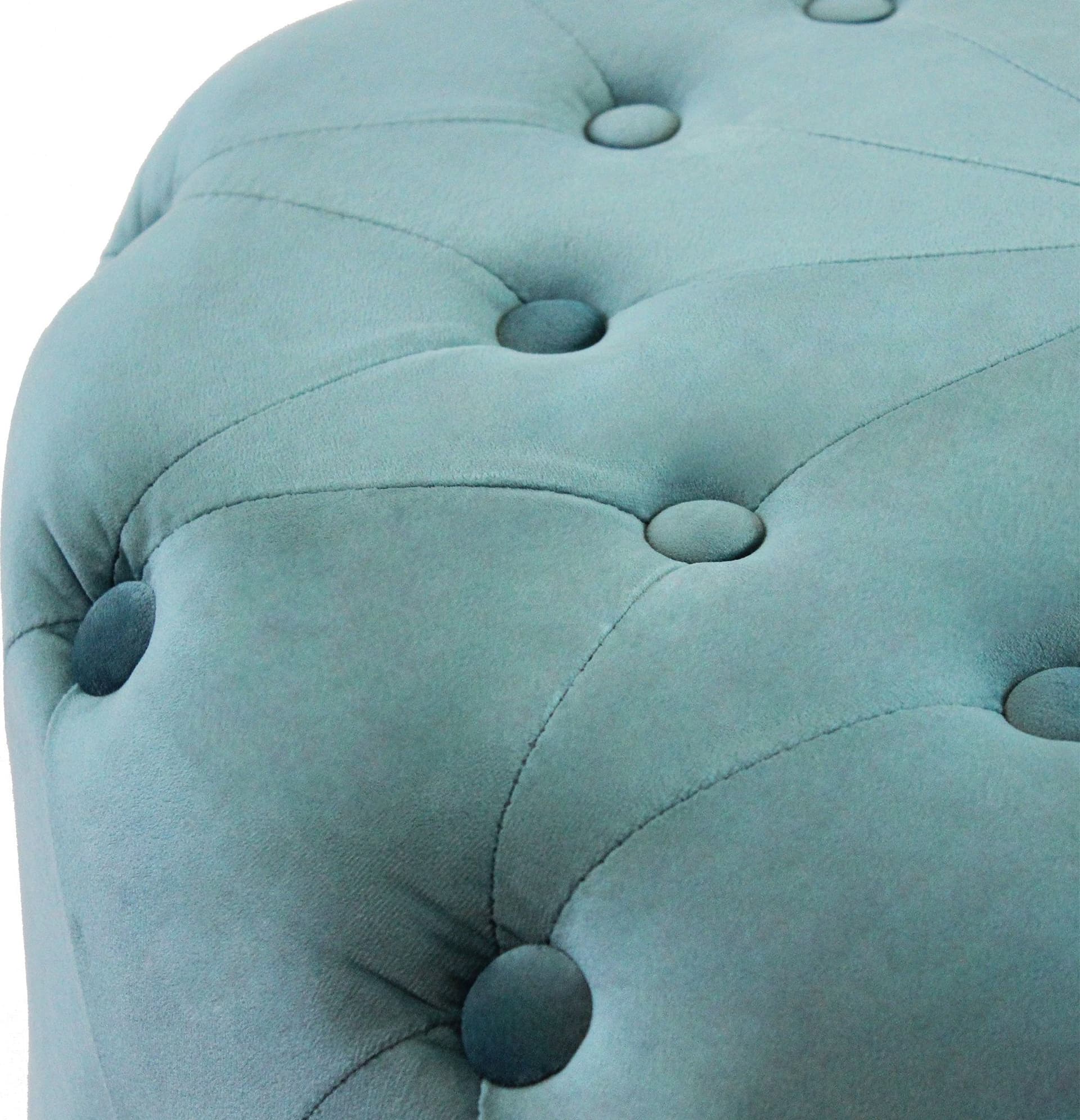 AURA - pouf rotondo in velluto Verde in Ottomane e poggiapiedi Milani Home - Dueville, commercioVirtuoso.it