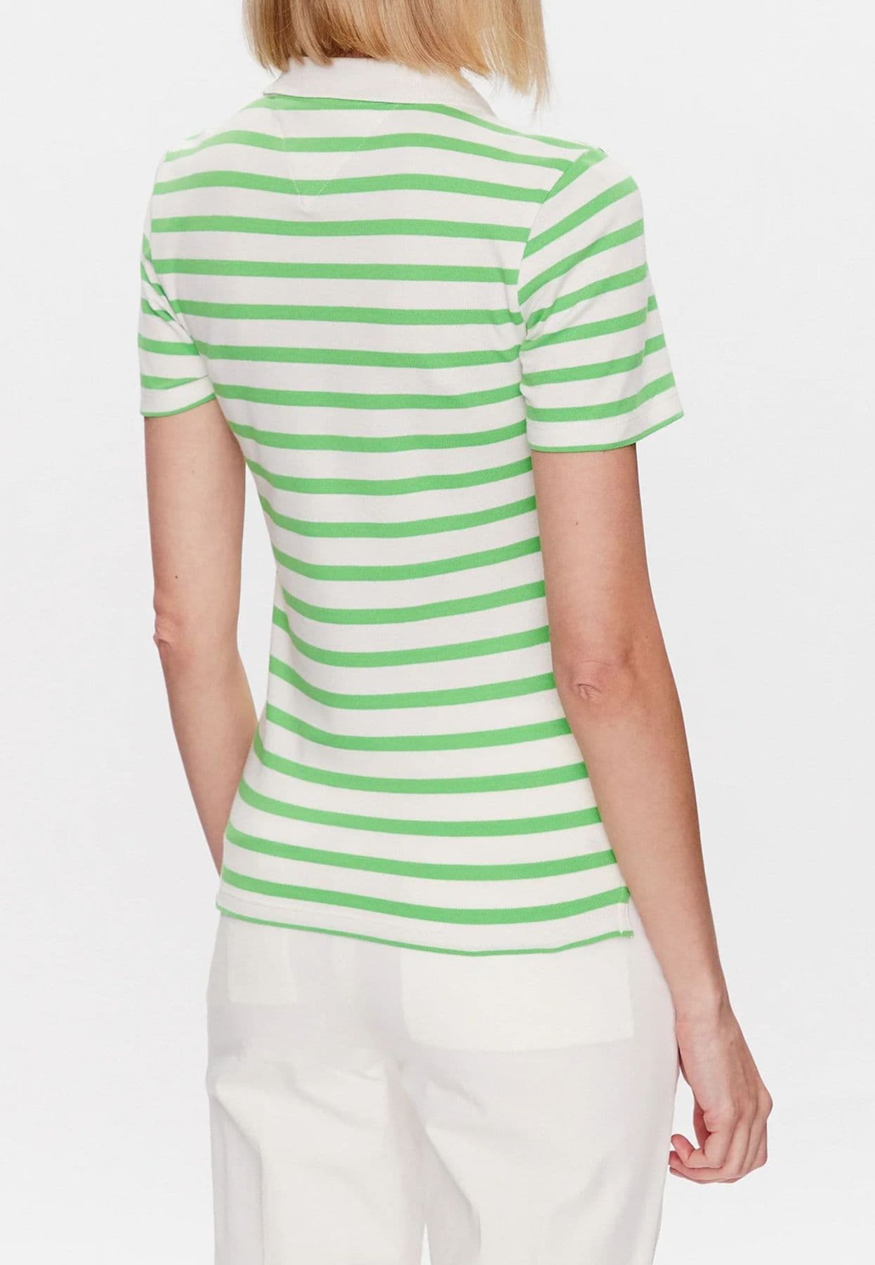 Tommy Hilfiger POLO 1985 SLIM PIQUE STRIPE POLO SS da donna in Polo Drestige - Casamassima, commercioVirtuoso.it