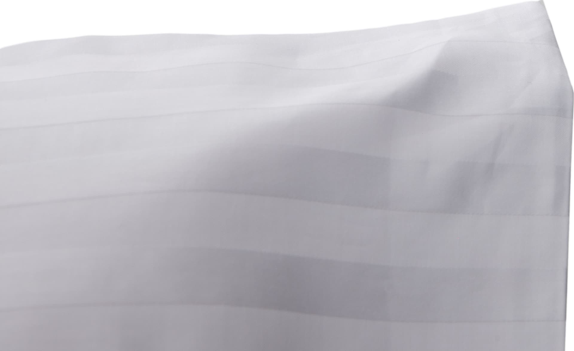 Completo letto lenzuola raso spigato rigato BIANCO - Vanita di raso