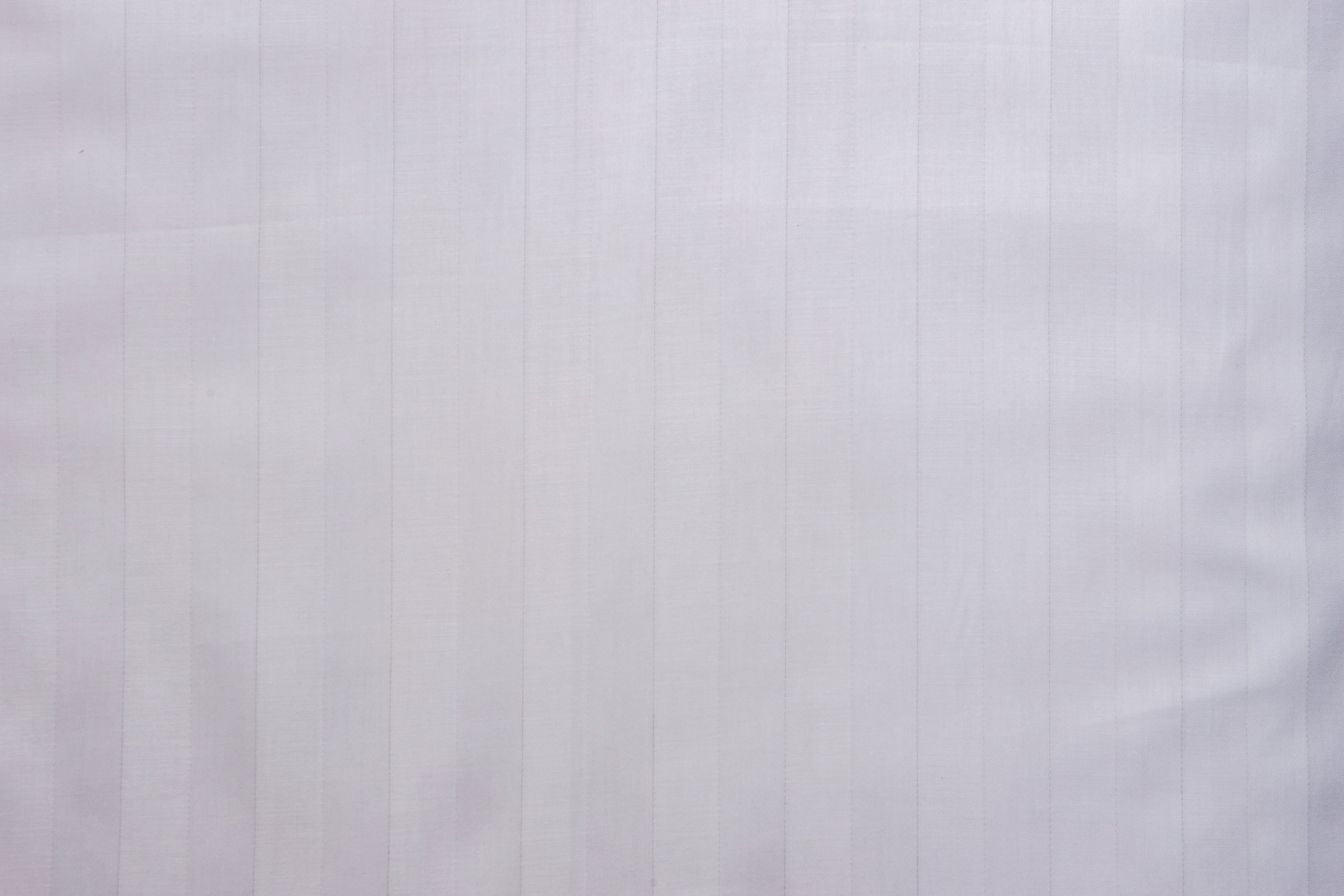 Completo letto lenzuola raso spigato rigato BIANCO - Vanita di raso