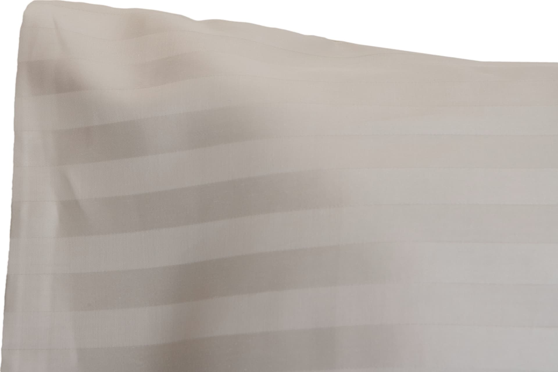 Completo letto lenzuola raso spigato rigato CREMA - Vanita di raso