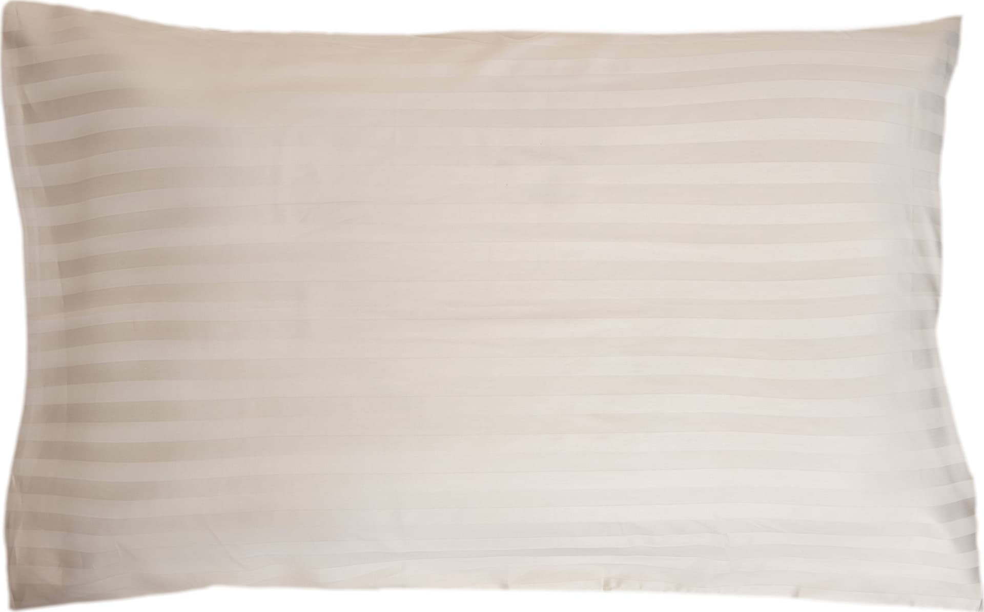 Completo letto lenzuola raso spigato rigato CREMA - Vanita di raso