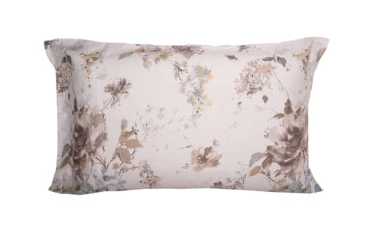 Completo letto lenzuola stampato stampa fantasia in raso di puro di cotone made in Italy MATRIMONIALE FIORI DIPINTI - Vanita di raso