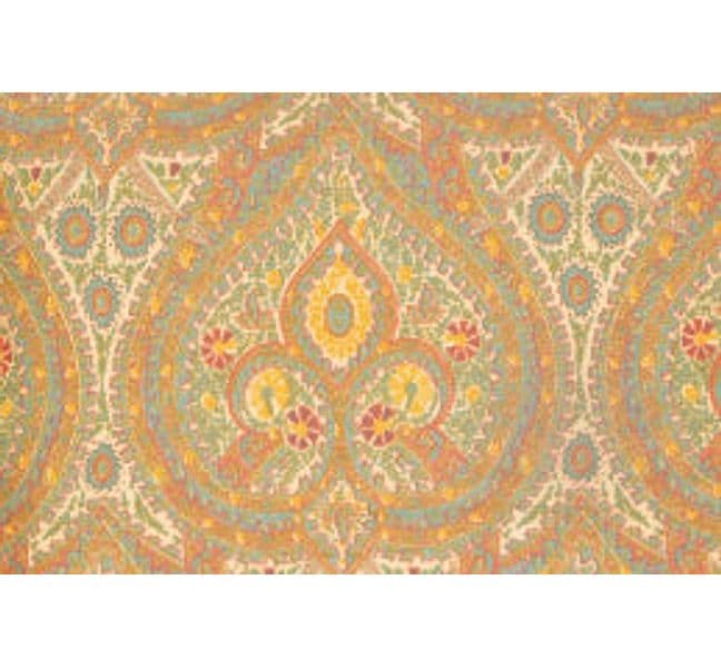 Completo letto lenzuola stampato stampa fantasia in raso di puro di cotone made in Italy MATRIMONIALE CACHEMIRE DORATO - Vanita di raso
