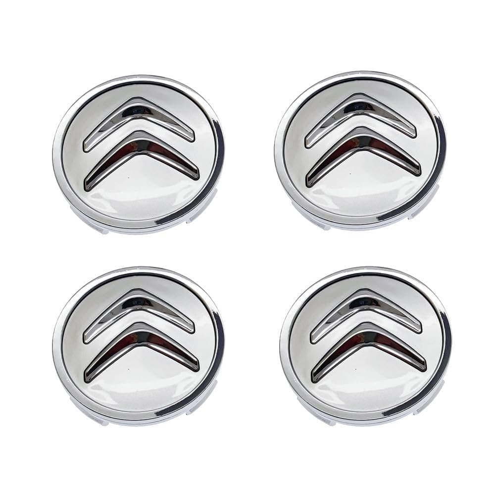 Set 4 Coprimozzo Compatibile Citroen Tappi 60mm Cromato Argento C1 C3 C4 C5 C6 DS3 Berlingo Jumpy Jumper in Coprimozzi Solgeny - Besate, commercioVirtuoso.it