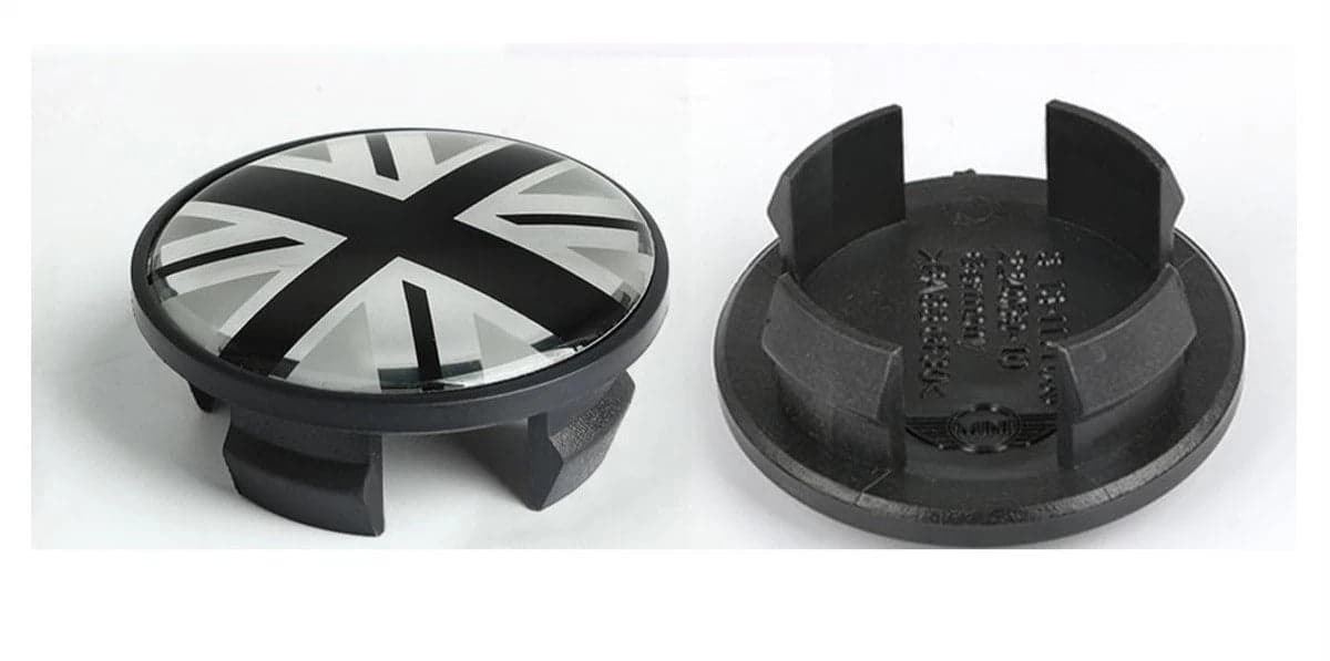 Coprimozzo Compatibile MINI 54mm Bandiera Nera COOPER ONE COUNTRYMAN BANDIERA NERA JACK in Coprimozzi Solgeny - Besate, commercioVirtuoso.it