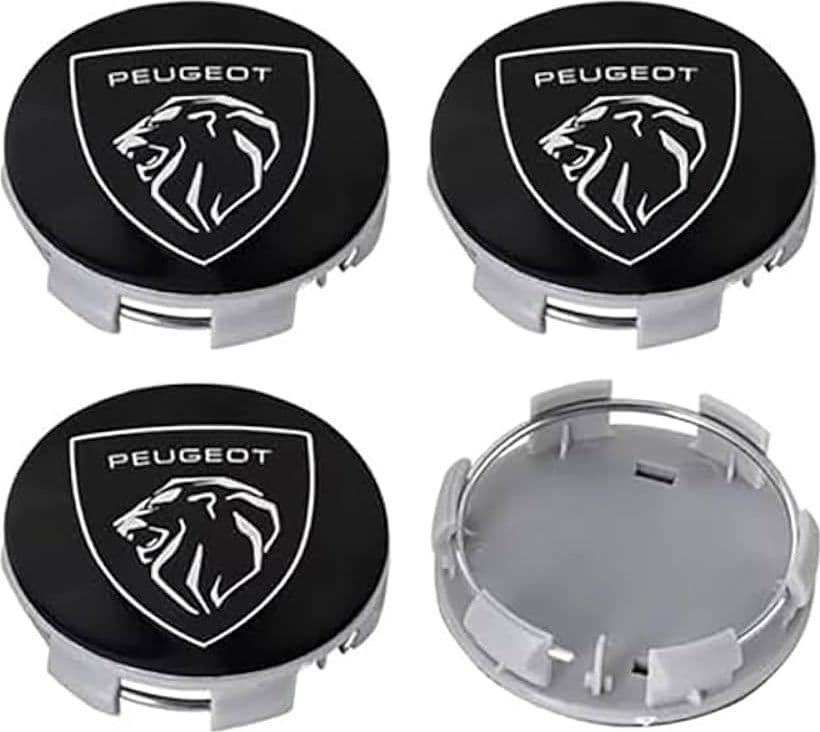 4 Coprimozzo Compatibile Peugeot Tappi 60mm Nero 106 107 206 207 306 307 507 Expert Boxer Partner in Coprimozzi Solgeny - Besate, commercioVirtuoso.it