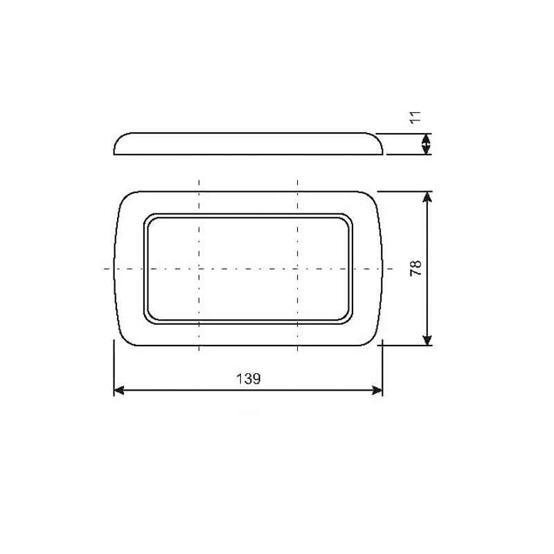 Cornice A Due Moduli Mm.139X78 in Placche per interruttori Ebricowill - Palermo, commercioVirtuoso.it