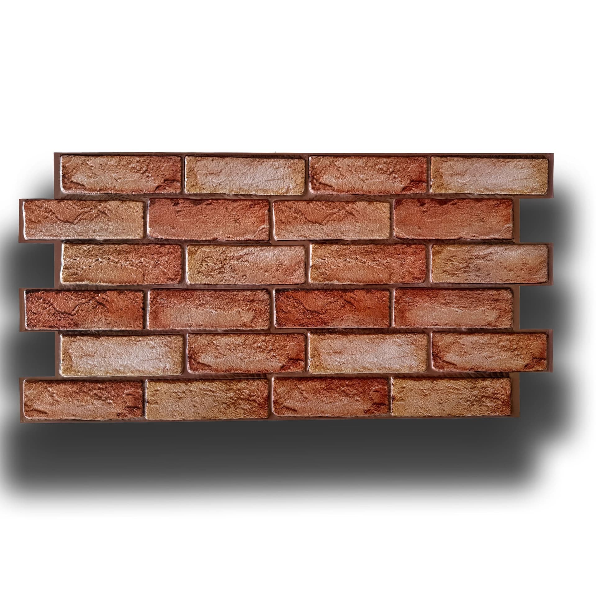 pacchi da 10 o 20 Pannelli 3D Rivestimento a parete in PVC effetto MATTONI COTTO 96x48cm Realistici, isolanti - 6