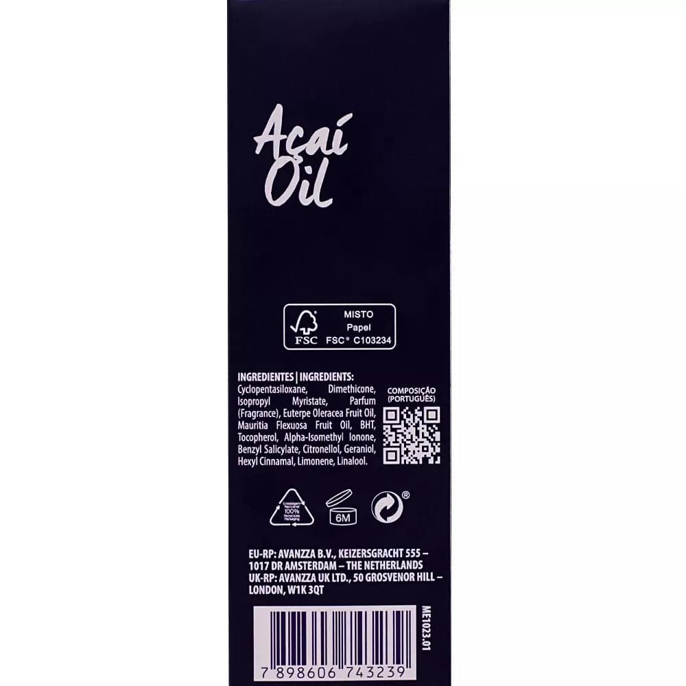 Cadiveu professional Acai Oil treatment 60 ml, olio anti crespo leggero e nutriente . in Sieri Me.Dis. - Peschiera Borromeo, commercioVirtuoso.it