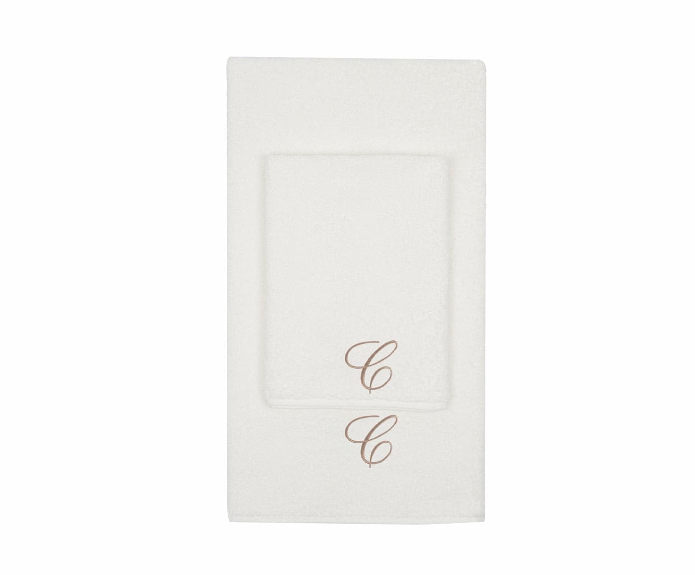 Set Asciugamani 2 Pezzi (1 Asciugamano viso 1 Asciugamano ospite) soffici morbidi assorbenti Panna con Iniziale Ricamata in Set di asciugamani Vanita di raso - Sesto San Giovanni, commercioVirtuoso.it