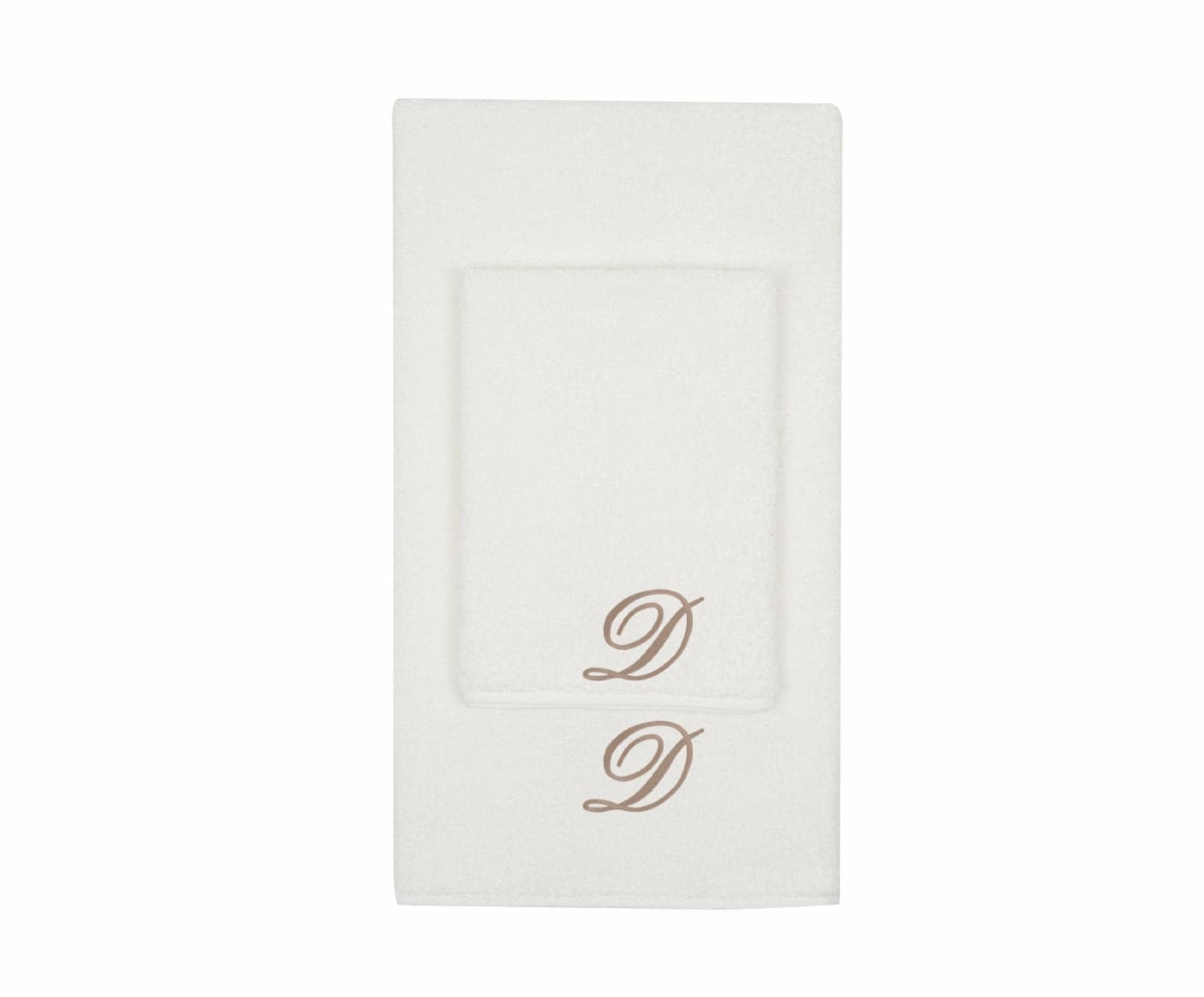 Set Asciugamani 2 Pezzi (1 Asciugamano viso 1 Asciugamano ospite) soffici morbidi assorbenti Panna con Iniziale Ricamata in Set di asciugamani Vanita di raso - Sesto San Giovanni, commercioVirtuoso.it
