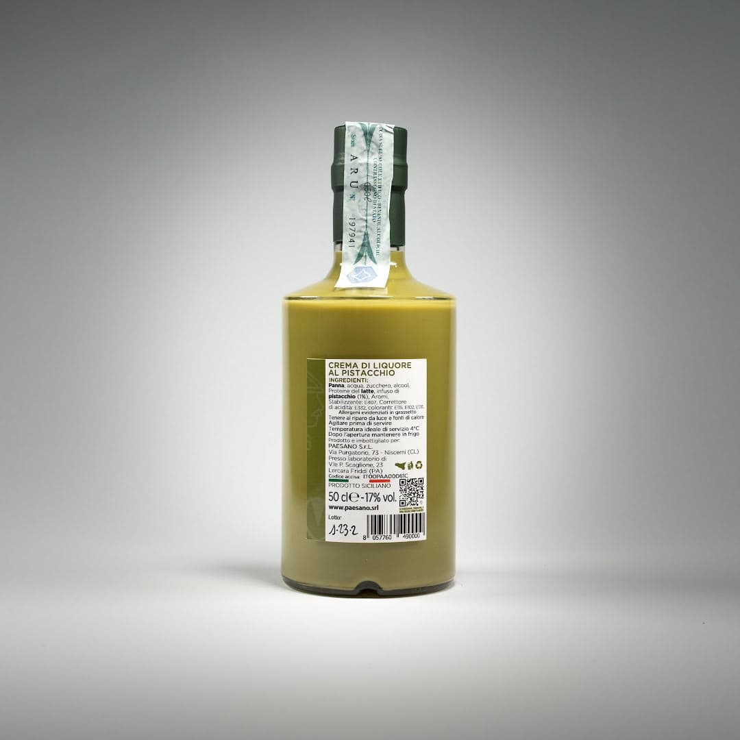 Paesano - Crema di liquore al pistacchio siciliano 50 cl in Liquori Sicilya - Messina, commercioVirtuoso.it