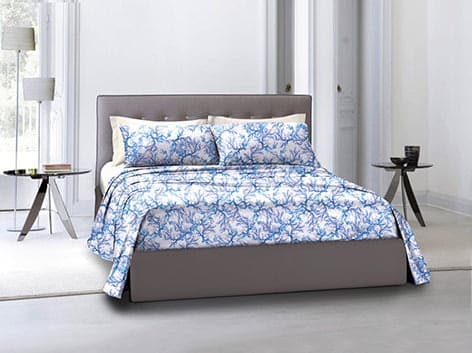 Completo letto lenzuola federe bifaccia double face stampa digitale in cotone made in italy  CORALLI ACQUARELLO/ BIANCO in Set di lenzuola e federe Vanita di raso - Sesto San Giovanni, commercioVirtuoso.it