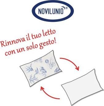 Set Copripiumino Federe Bifaccia Parure Copripiumino in Cotone Made in Italy Coralli 3 Pesci Mare D'inverno / Bianco in Set copripiumini e federe Vanita di raso - Sesto San Giovanni, commercioVirtuoso.it