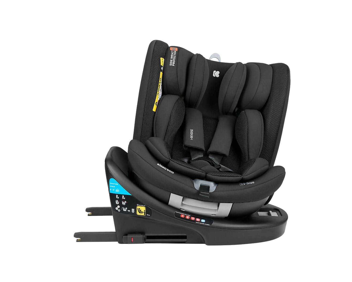 KIKKABOO Seggiolino Auto 40-150 cm i-Reverse i-SIZE Black - Seggiolino Auto con Base Isofix, Da 40 a 150 cm, Omologato ECE R129/03, Girevole A 360° E Reclinabile, Gruppo 0+/1/2/3 Da 0 A 12 Anni, Black, nero in Seggiolini auto Sanitaria Gioia del Bimbo - Villa San Giovanni, commercioVirtuoso.it