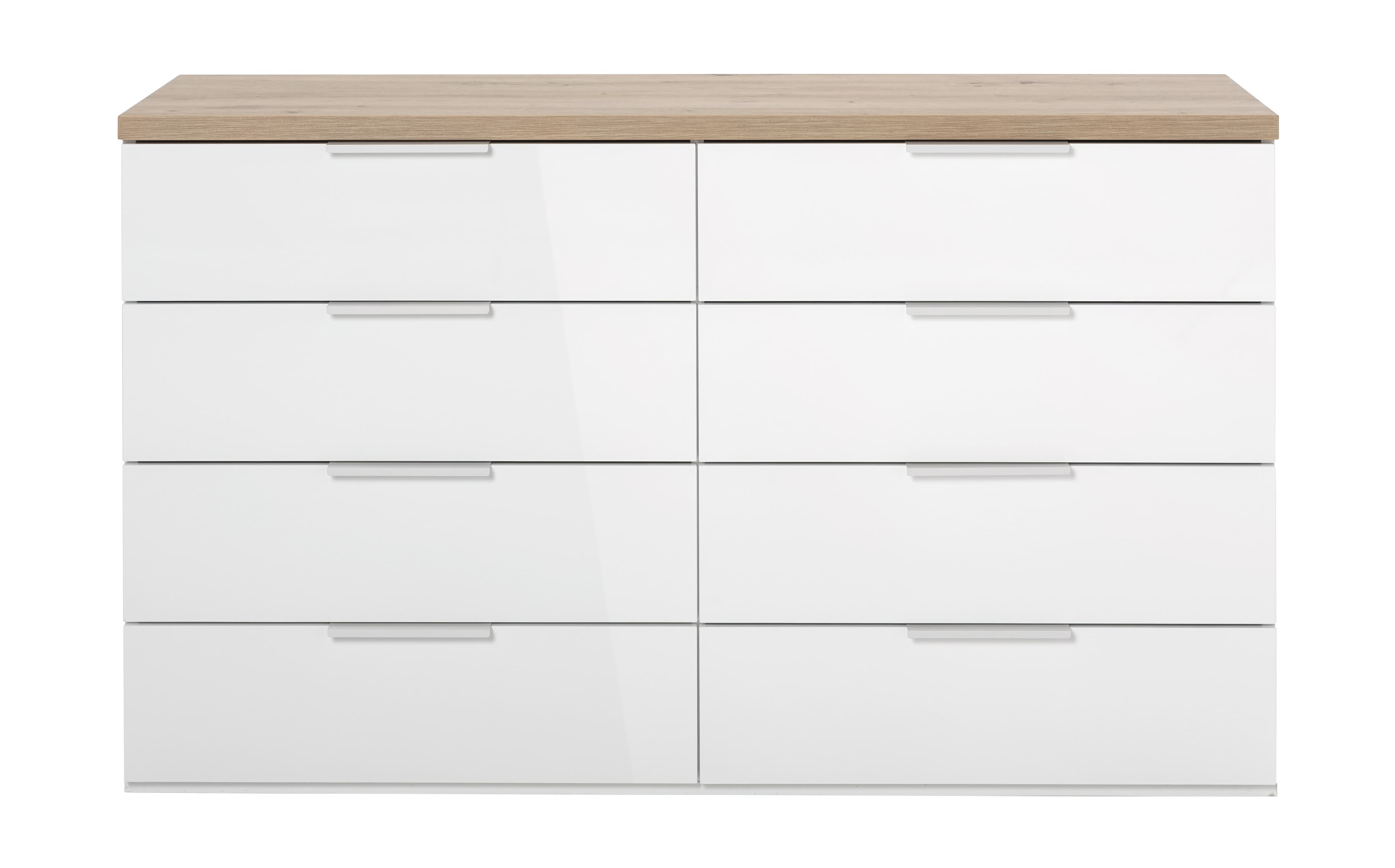 Cassettiera multiuso "Mundi" con 8 cassetti rovere e Bianco h 82 cm in Cassettiere Decor Space - Altamura, commercioVirtuoso.it