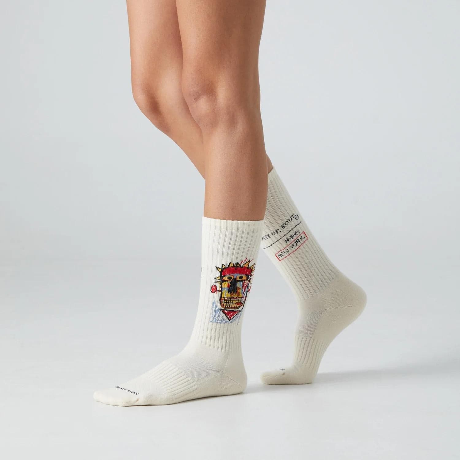 Calze Jimmy Lion Basquiat Heads multicolor in Ginevra Glad Store - Genova, commercioVirtuoso.it
