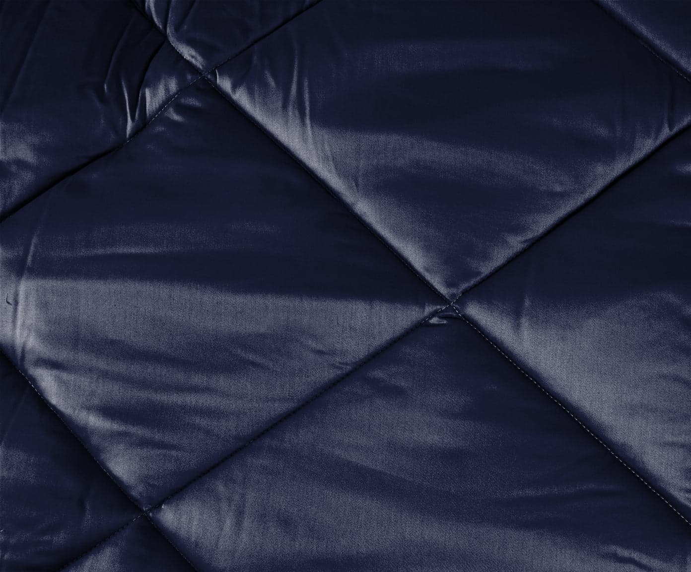 Trapunta matrimoniale Invernale bifaccia-double face in raso di puro cotone Made in Italy Beige/Blu Notte - Vanita di raso