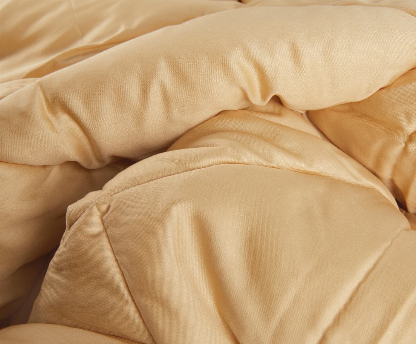 Trapunta matrimoniale Invernale bifaccia-double face in raso di puro cotone Made in Italy Beige/Grano - Vanita di raso