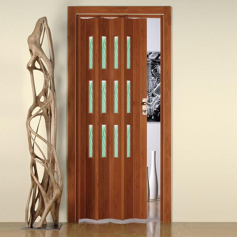 Porta a soffietto "Luciana con Vetri" da Interno 88,5 x h 214 cm in PVC "Made in Italy" - 14