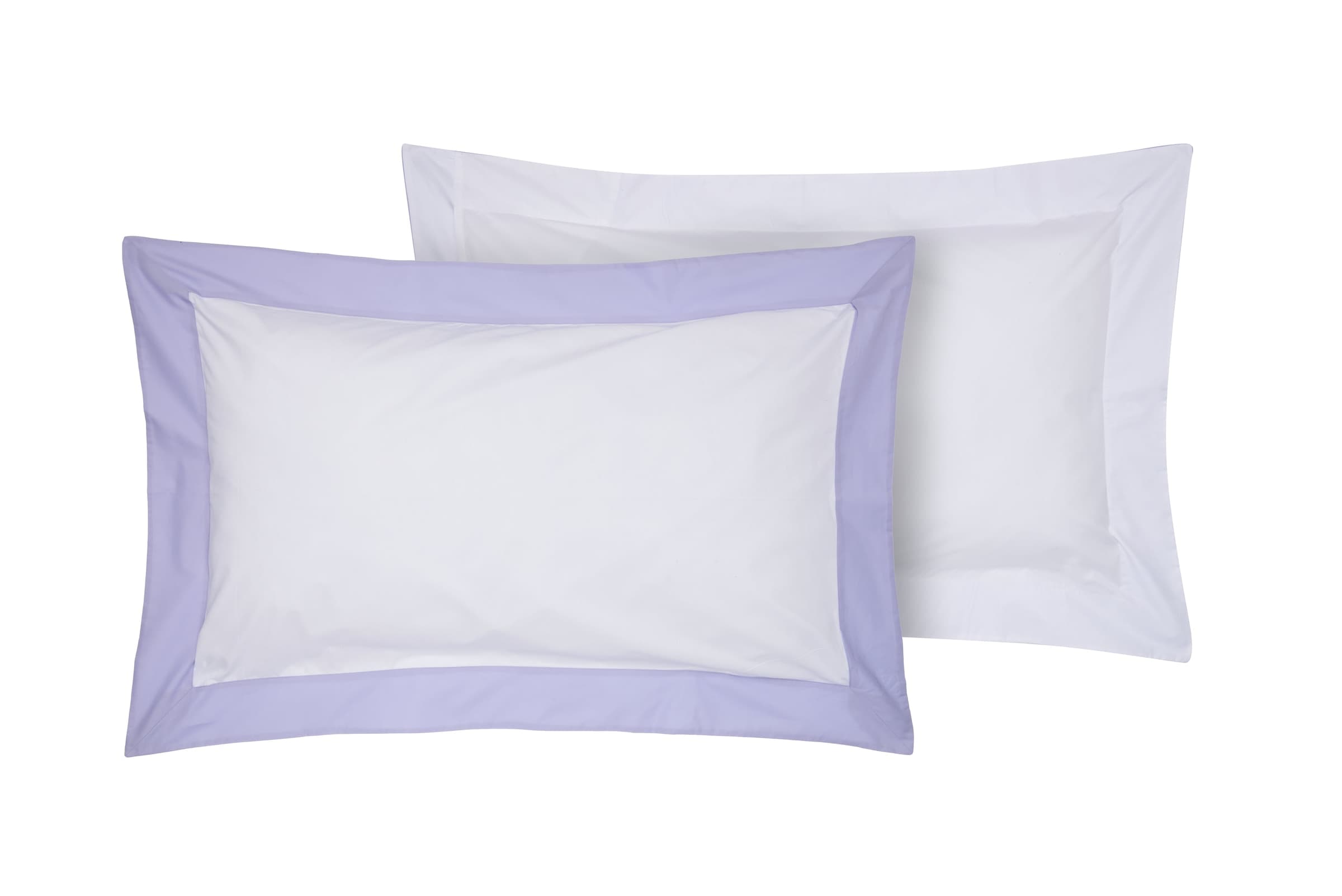 Completo Letto in Percalle di Puro Cotone Bianco con Bordo Glicine e Federe 4 Volani in Set di lenzuola e federe Vanita di raso - Sesto San Giovanni, commercioVirtuoso.it