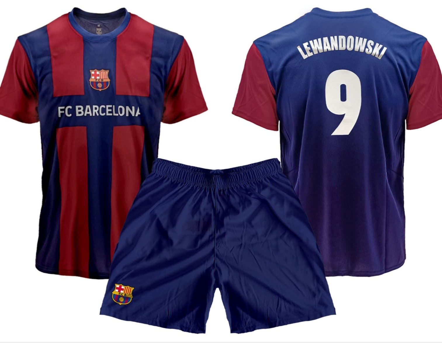 Maglietta del Barcellona di Robert Lewandowski con o senza pantaloncini in Magliette Il Distintivo - Pesaro, commercioVirtuoso.it