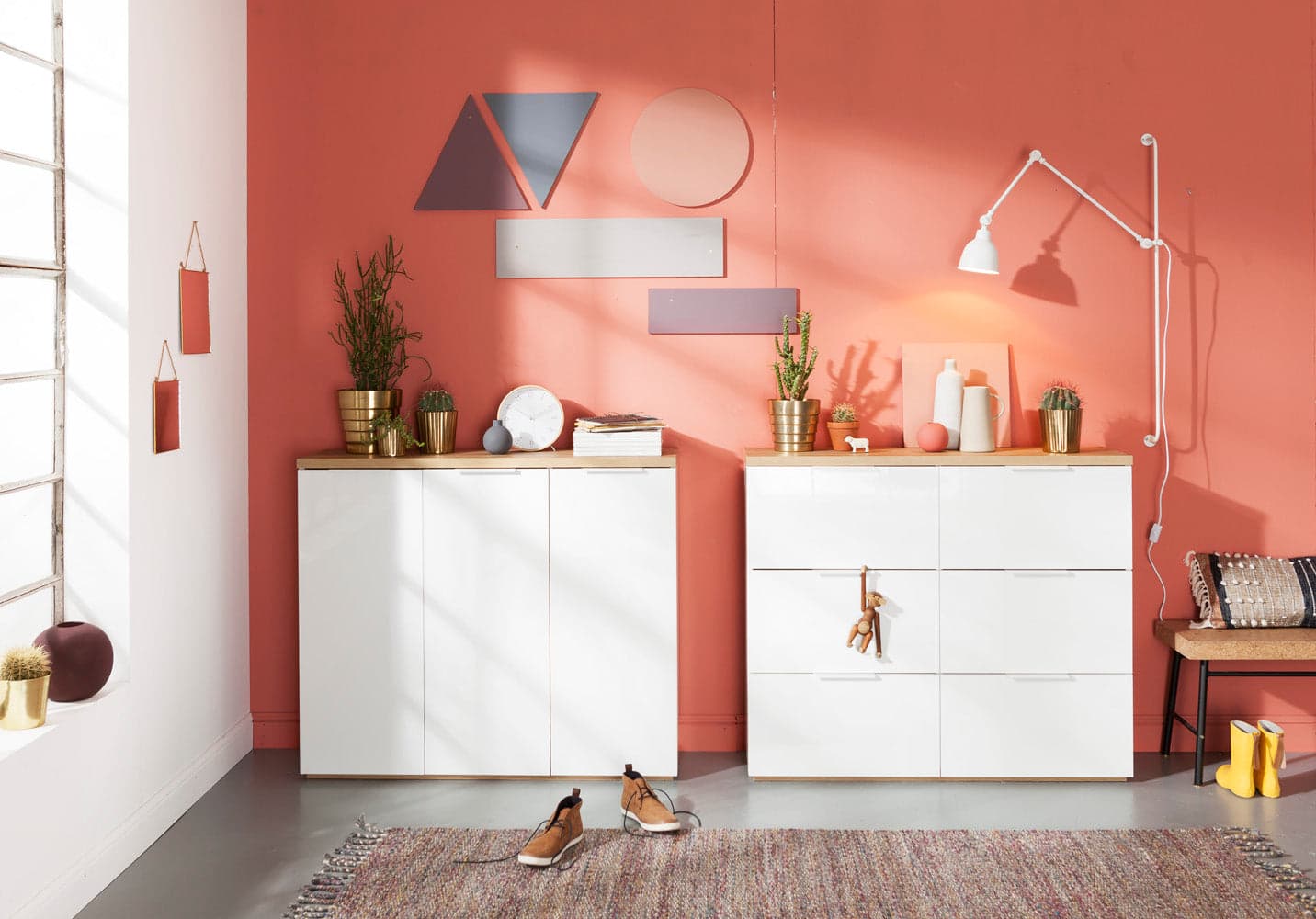 Scarpiera multiuso con 6 ante "Mundi" bianco laccato per interno armadio alto in Scarpiere Decor Space - Altamura, commercioVirtuoso.it