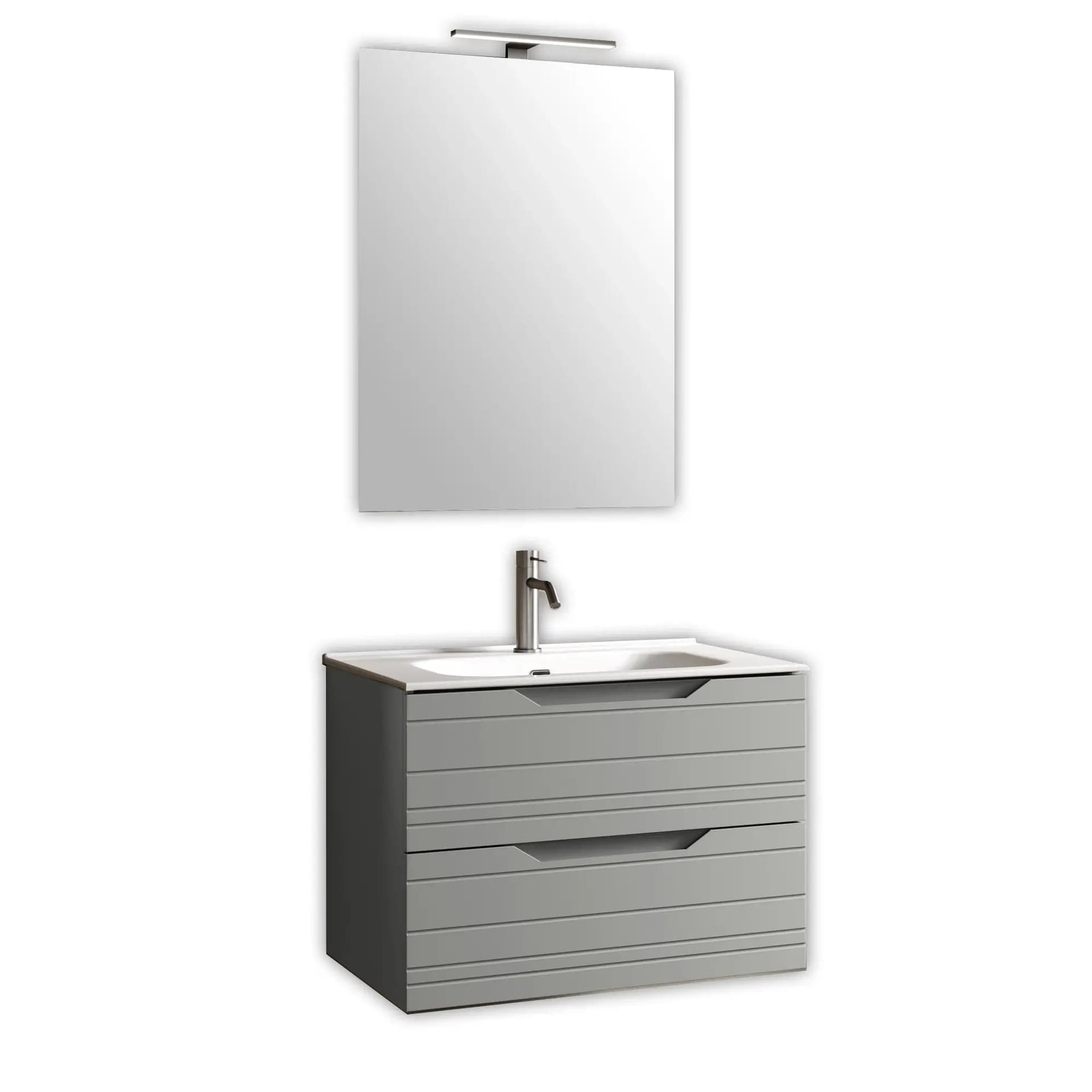 Composizione Bagno Sospesa 80cm - Solmira in Mobiletti con lavabo Shopbagno.it - Roma, commercioVirtuoso.it