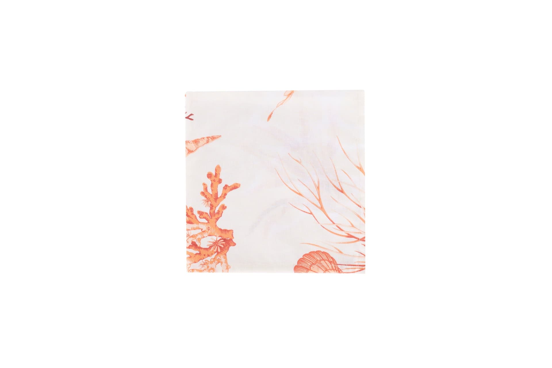 Set di 6 tovaglioli da tavola in stoffa 45 x 45 CM 100% cotone stampa digitale dai colori vivi ed intensi lavabili in lavatrice made in Italy CORALLI ROSSO in Tovaglioli Vanita di raso - Sesto San Giovanni, commercioVirtuoso.it