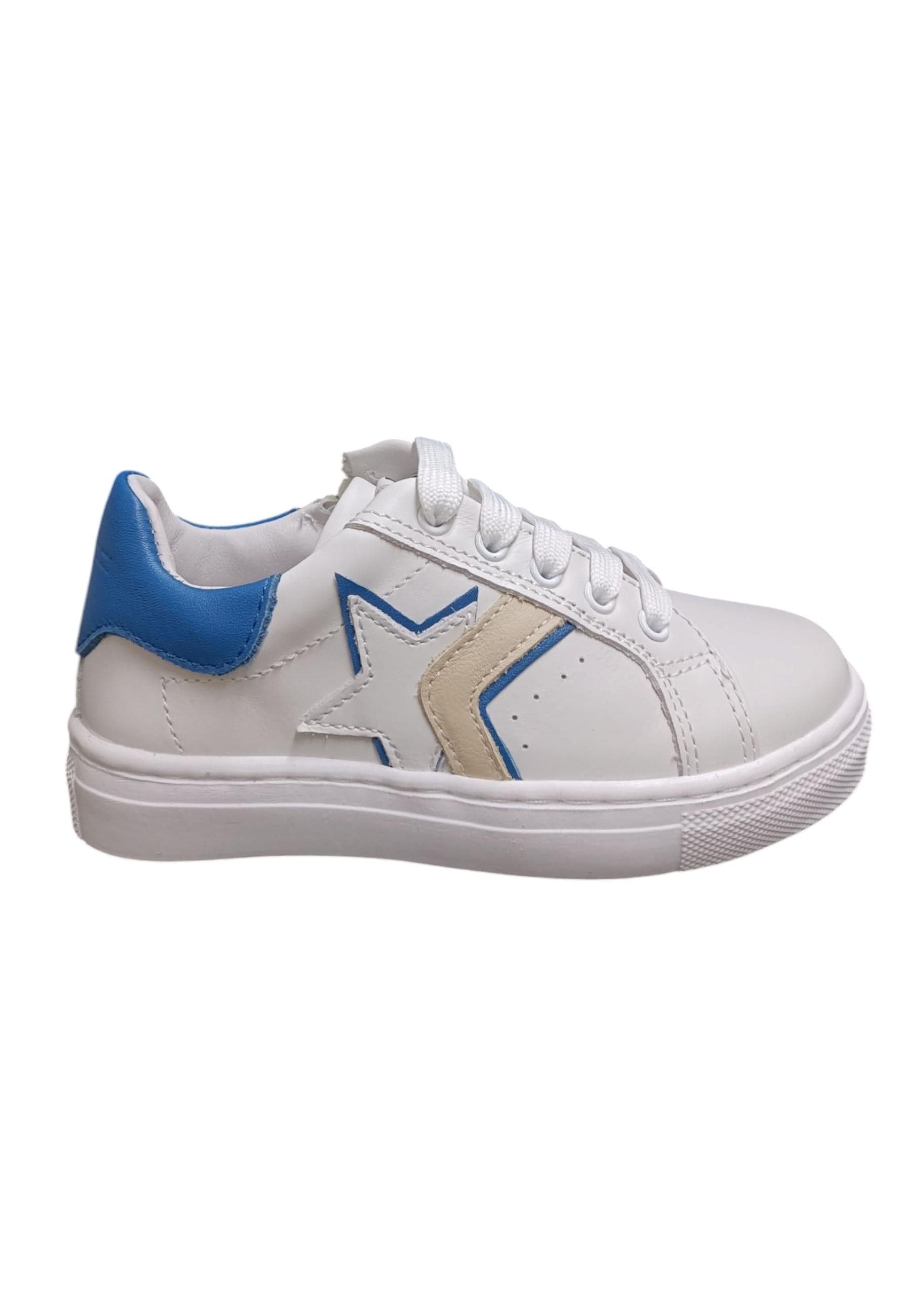 Scarpe sneaker Bambini e ragazzi balducci BUTTER  bianco-blue laccio e zip laterale - 6