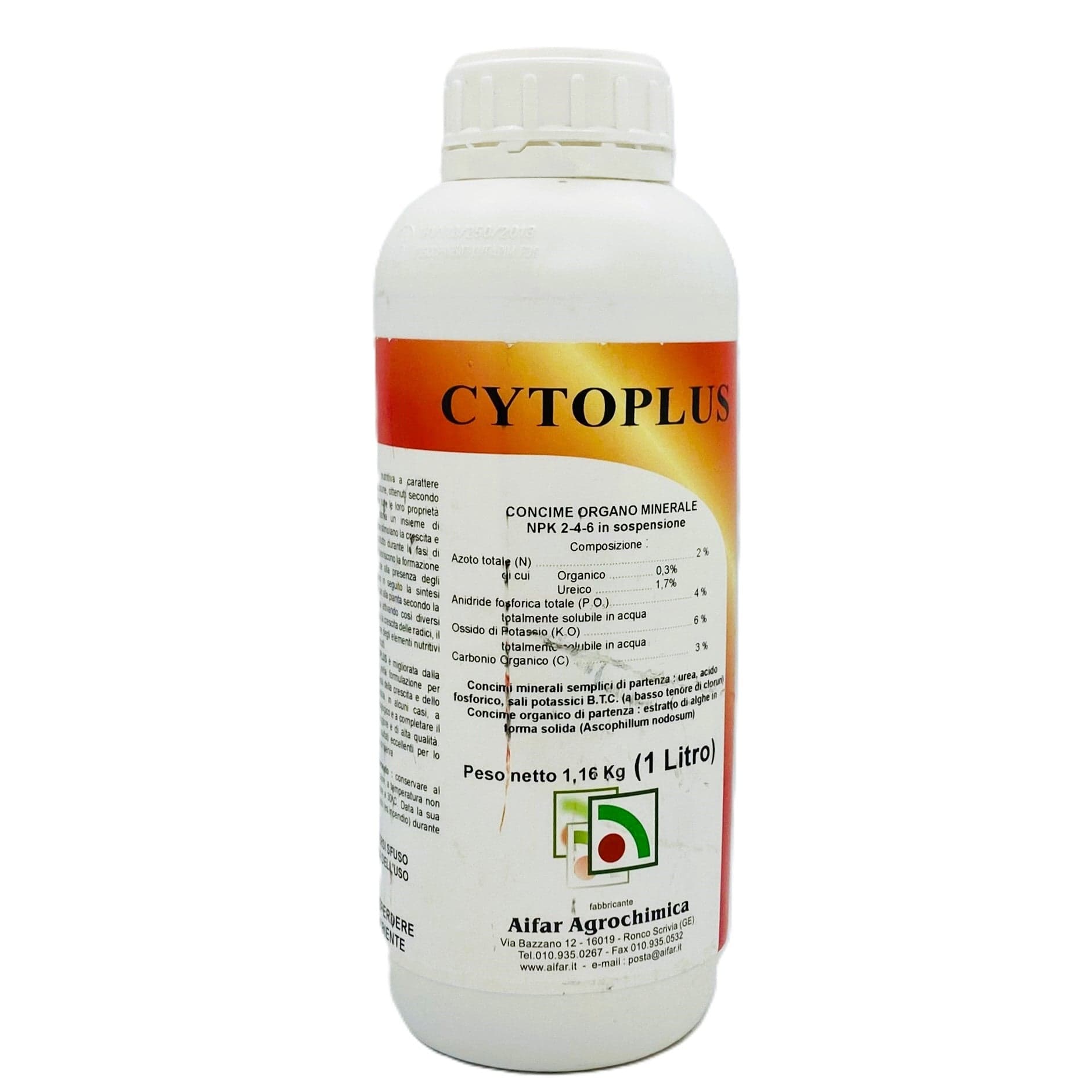 Cytoplus Lt.1 Concime OrganoMinerale NPK 2-4-6 Aifar in Vari insetti Taliachicce.it - Milazzo, commercioVirtuoso.it