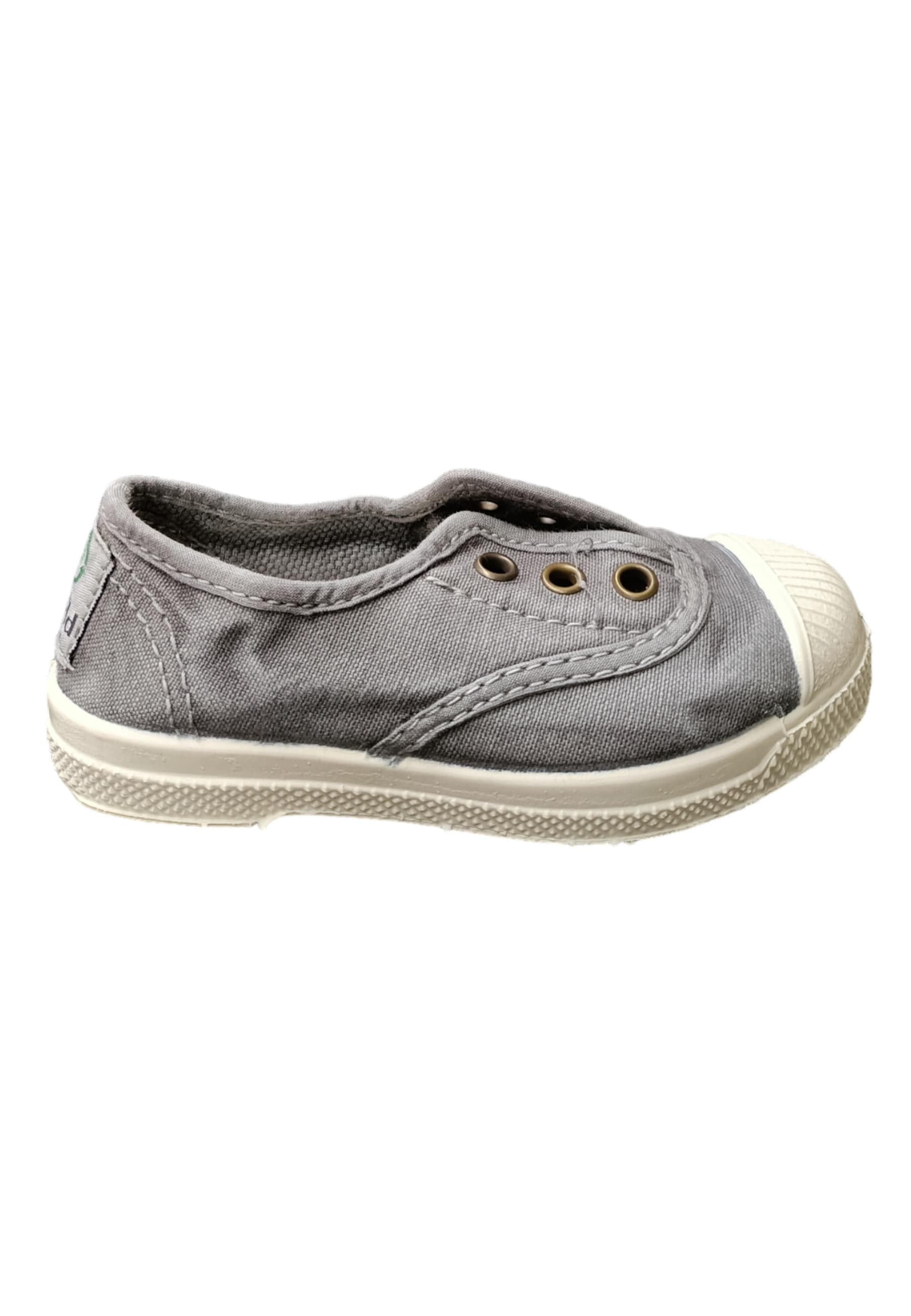 Scarpe sneakers Bambine e ragazze natural world 470  grigio elastico - 12